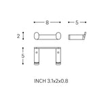 Double Towel Hook, Robe Hook, Coat Hook, Chrome, Micra Collection