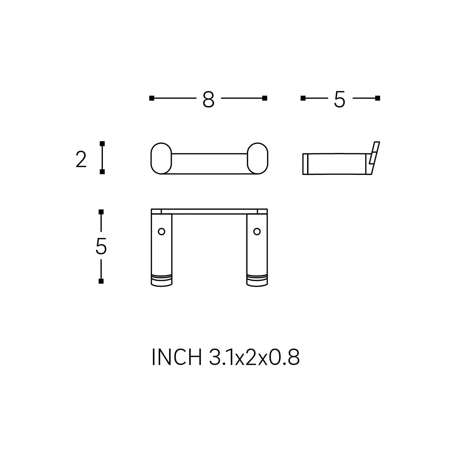 Double Towel Hook, Robe Hook, Coat Hook, Chrome, Micra Collection