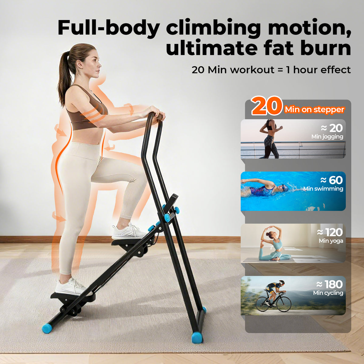 Centra Foldable Vertical Climber Exercise Machine Full Body Cardio Fitness