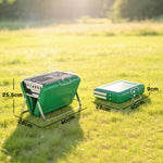 Charcoal Bbq Grill Portable With Tilting Grate | Green