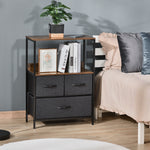 3/4 Drawer Storage Chest Unit Home Shelves Living Bedroom | Medium | Black