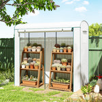 Mini Greenhouse, Portable Indoor Outdoor Green House With Pe Cover | White