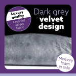 J Shaped Pregnancy Pillow, 140x70x20cm Shredded Memory Foam Full Body Maternity Cushion For Sleeping | J Shape | Dark Grey