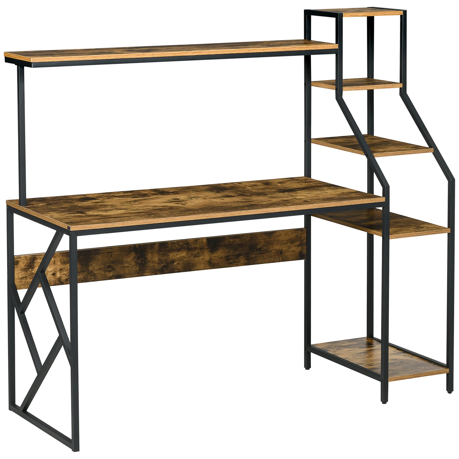 Computer Desk With Shelves, Small Space