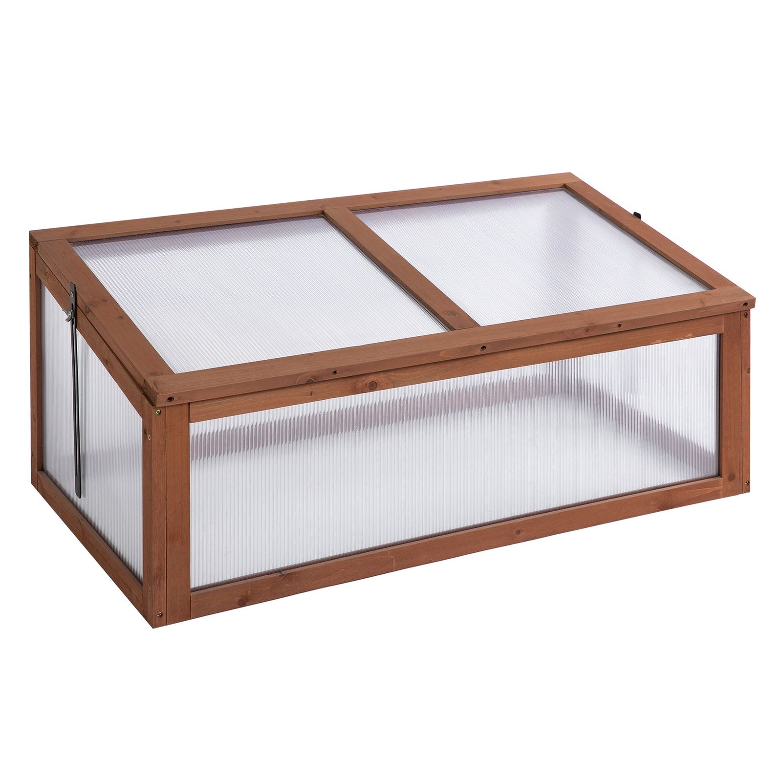 Wooden Cold Frame Greenhouse 100x65x40cm | Brown