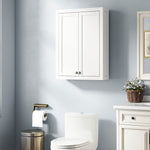 HOMCOM Wall Mounted Storage With Adjustable Shelves, Bathroom Wall Cabinet