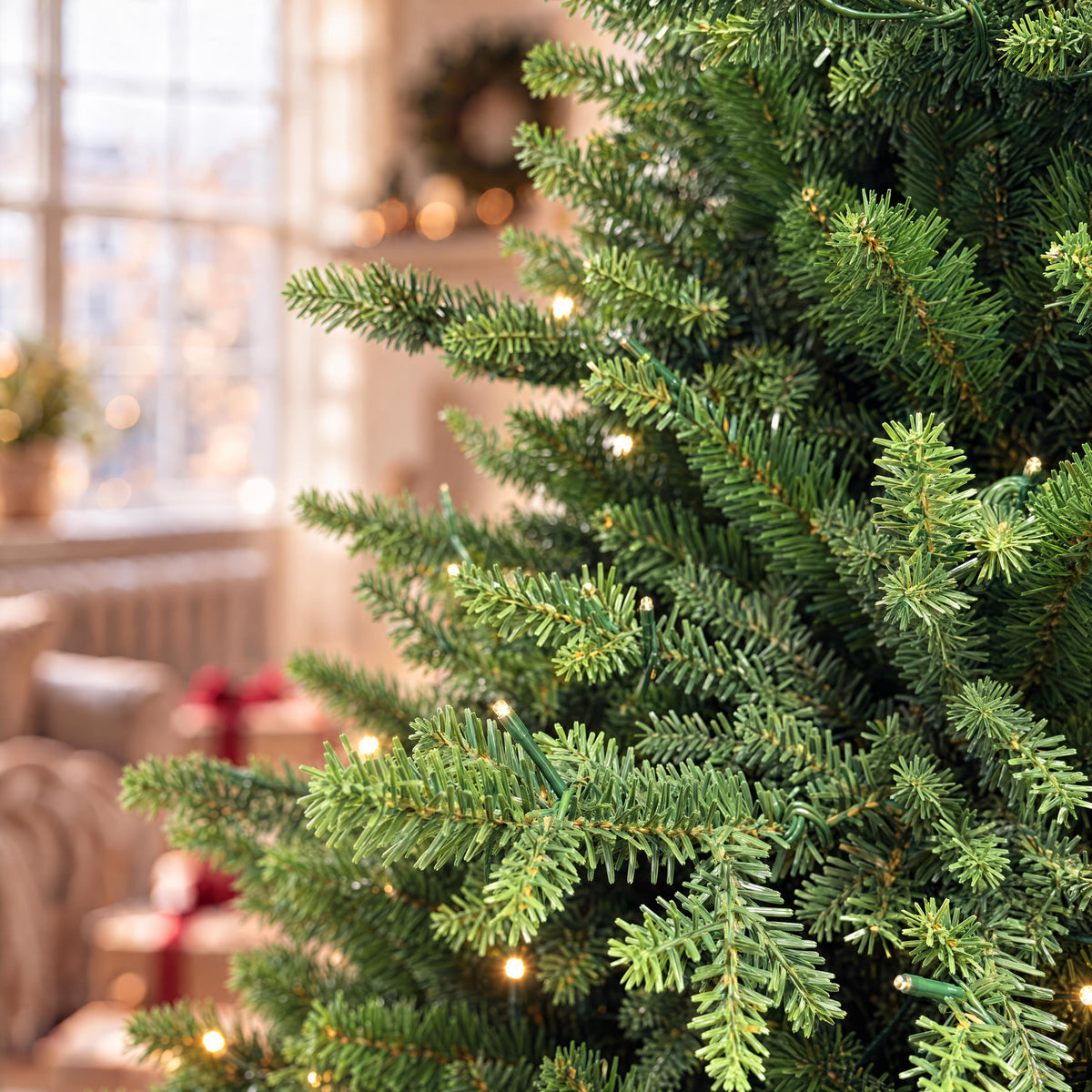 Artemis Home Hartenshaw Pre-lit Pe/pvc Artificial Christmas Tree - Warm White & Multicolour Leds