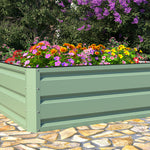 Metal Raised Garden Bed - Light Green | 80 x 60cm