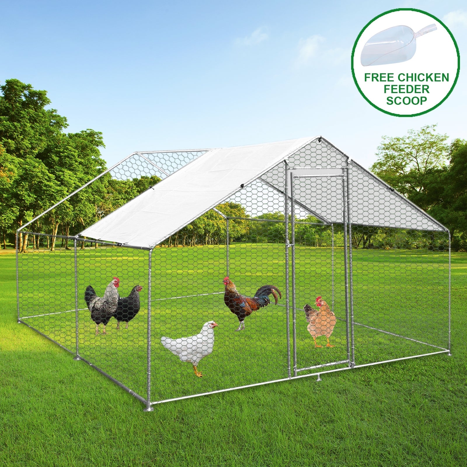 Chicken Run 3m X 4m X 2m | 3m x 4m x 2m | Green