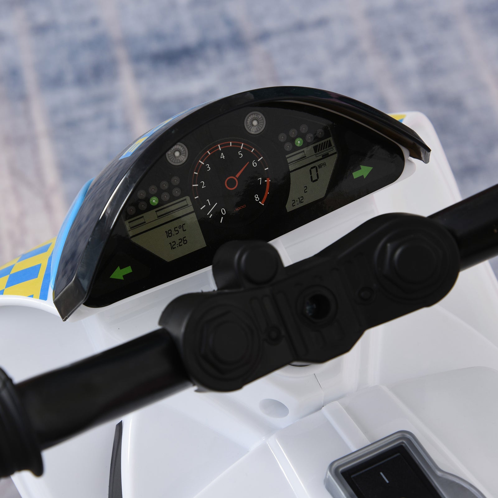 Kids Ride-on Police Bike 3-wheel Vehicle W/ Music Lights 18-36 Mths | Blue