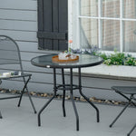 Outdoor Round Dining Table W/ Parasol Hole