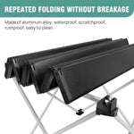 Dyzi Folding Aluminium Camping Table 35cm Portable Black