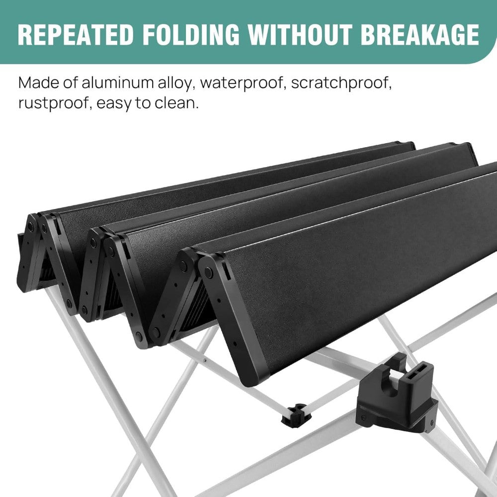 Dyzi Folding Aluminium Camping Table 35cm Portable Black