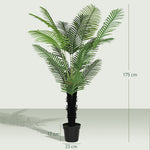 Artificial Areca Palm Tree With Pe Leaves And Flocked Soil | 175cm | Green
