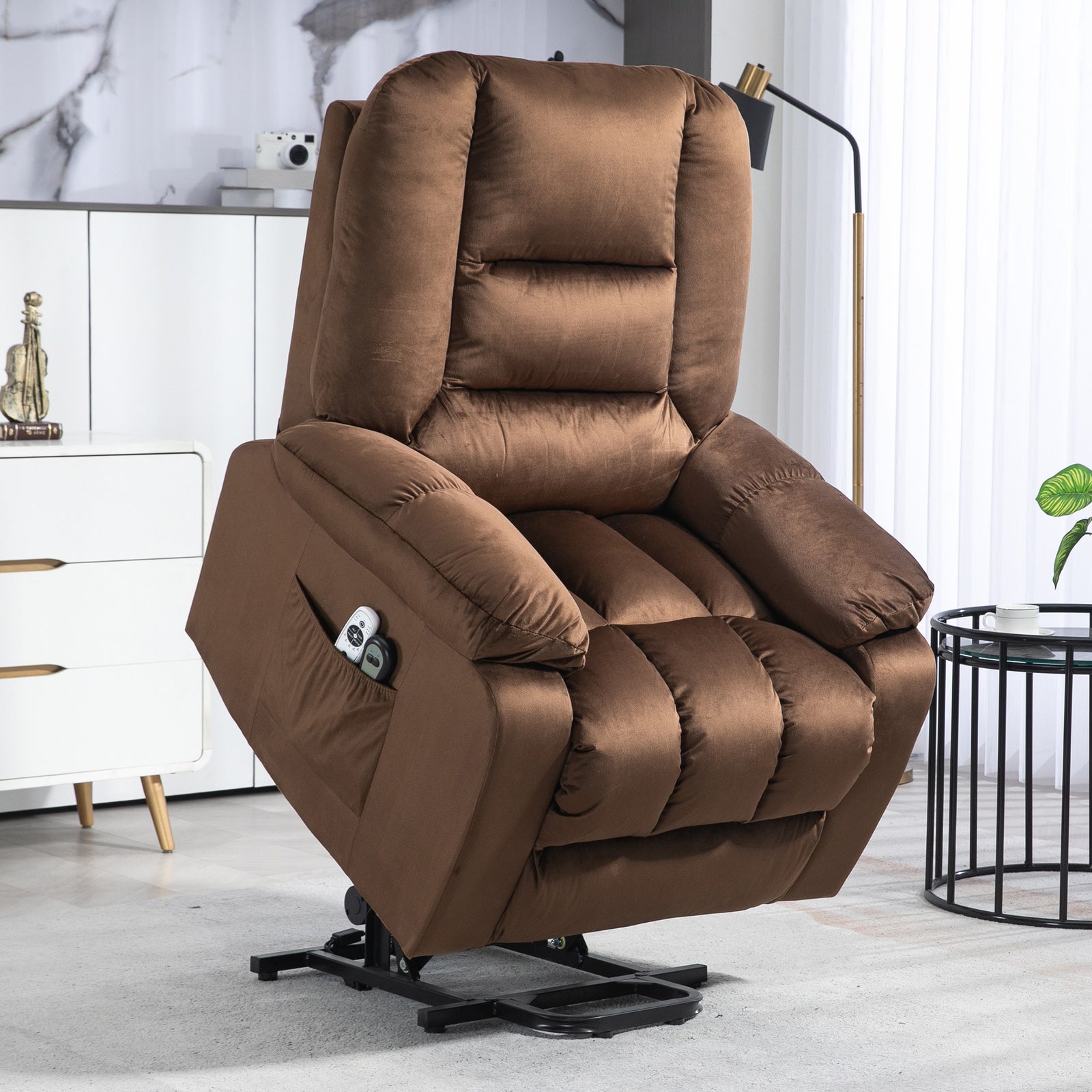 Lift Chair W/ Vibration Massage Heat Assembly | Brown