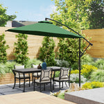 3(m) Cantilever Banana Parasol With Cover Wind Strap Upf50+ | Green