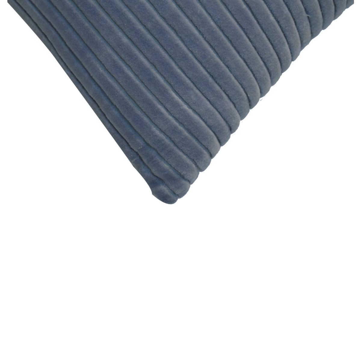 Ribbed Cushion Set, Velvet Fabric | Set of 2 | Grey