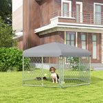 Outdoor Dog Kennel W/ Uv Roof For Large Dogs