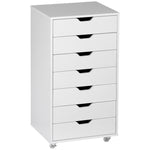 Mobile Filing Cabinet 5/7 Drawer File Cabinet With Wheels | Large | White