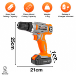 18v Cordless Drill And Screwdriver Set & Drill Bit Kit Li-ion Battery Included, Lightweight Power Battery Drill | 89 Piece Kit – 1x Battery + Charger + Carry Case | Orange