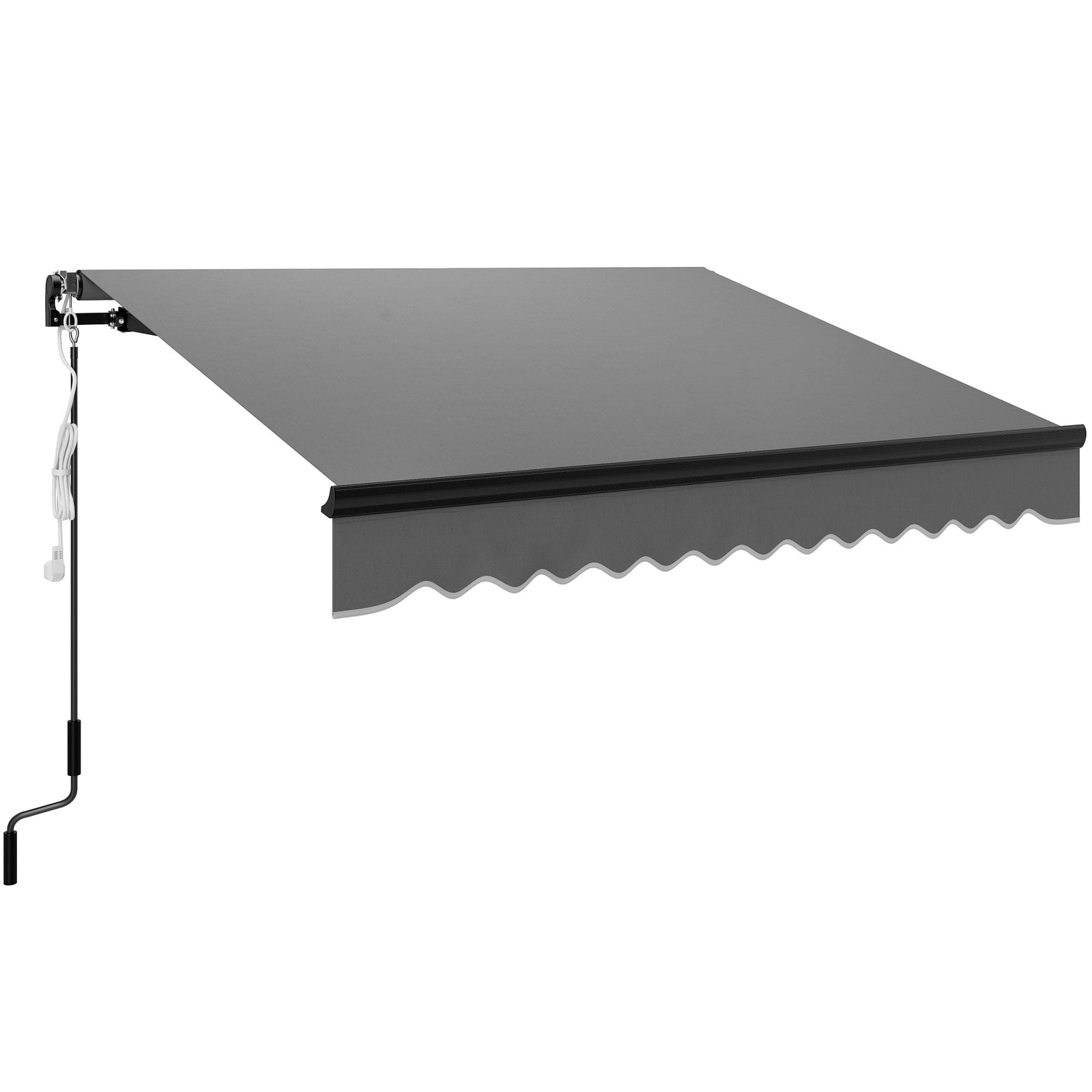 Electric Awning W/ Led Light And Remote Controller | Medium | Dark Gray