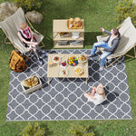 Reversible Rug W/ Carry Bag 182x274cm | Gray