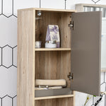 Freestanding Storage Cabinet Slimline Unit W/ 2 Cupboards