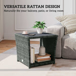 Side Table 2-tier With Storage Shelf | Grey