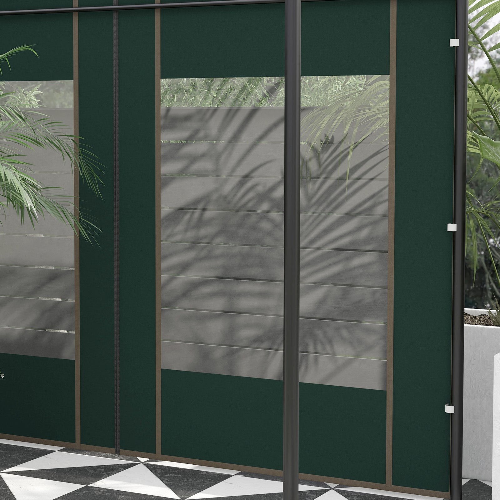 3x3(m) Or 3x6m Pop Up Gazebo Side Panels With Windows | Green