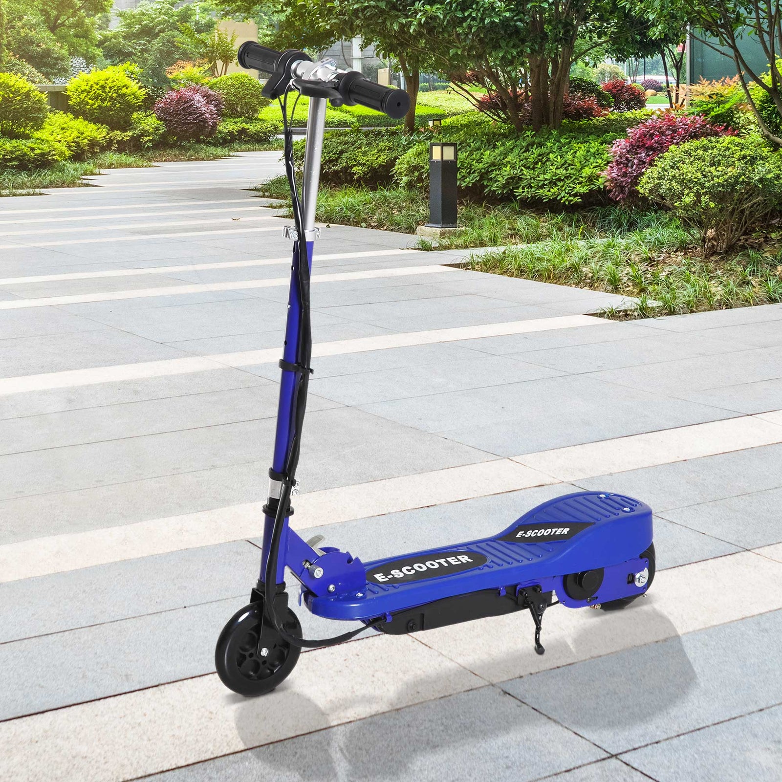Folding Kids Electric Scooter 7-14 Adjustable Battery Power | Blue