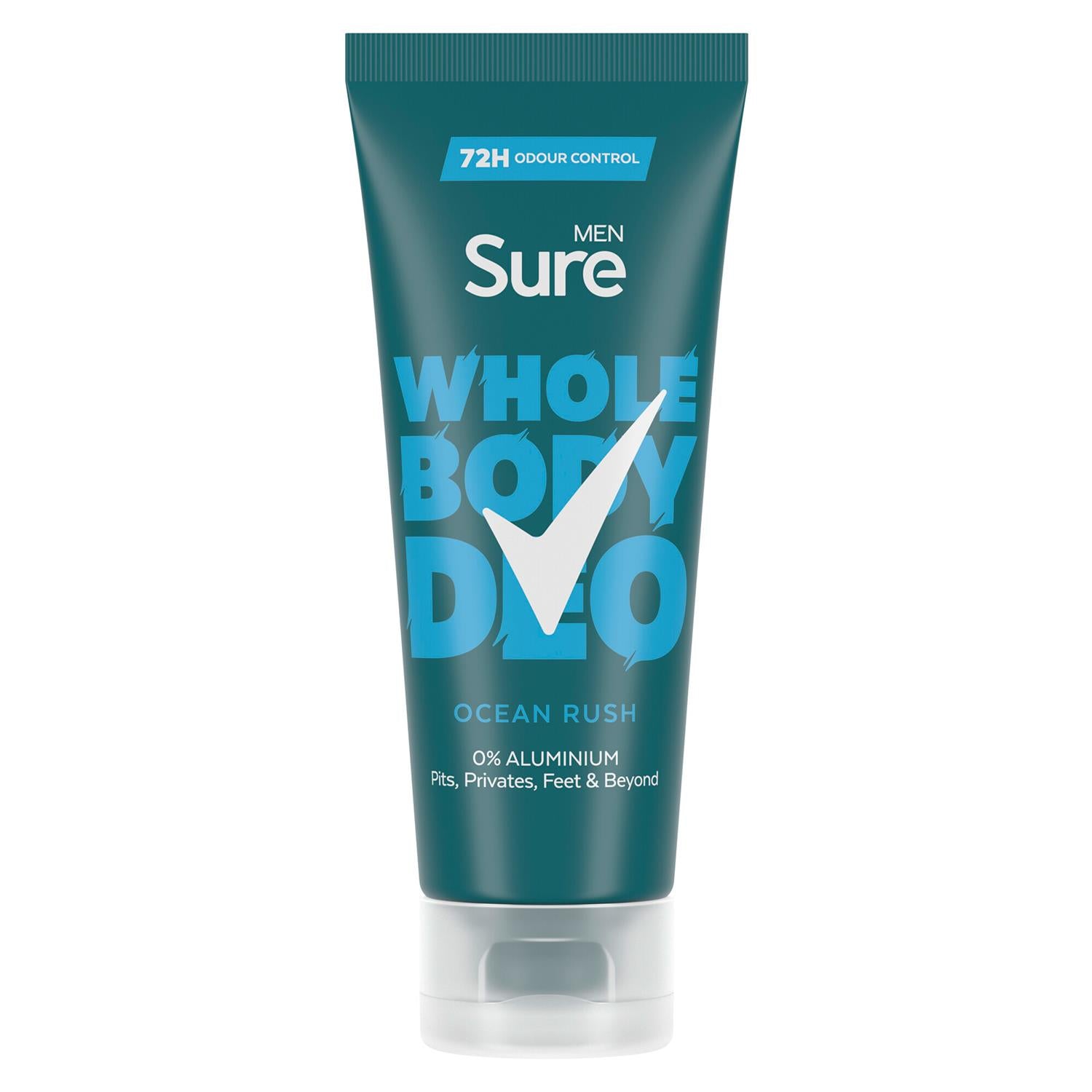 Men Whole Body Deodorant Cream Ocean Rush With 72h Odour Control 75ml, 6 Pk | Set-of-6