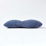Cotton Back Support Thick Lumbar Cushion | Navy Blue