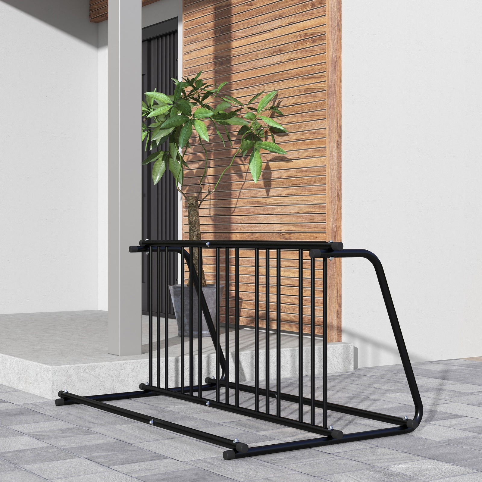 Double-sided Bike Floor Rack 6 Bikes