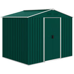 8 X 6ft Garden Storage Shed With Double Sliding Door Outdoor | Green