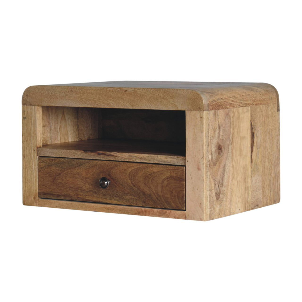 Solid Wood Chunky Oak-ish Floating Bedside