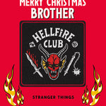 Stranger Things Brother Christmas Card With Detachable Coaster Official Product