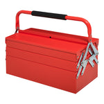3 Tier Toolbox With 5 Trays And Handle, 45cmx20cmx34.5cm | Red