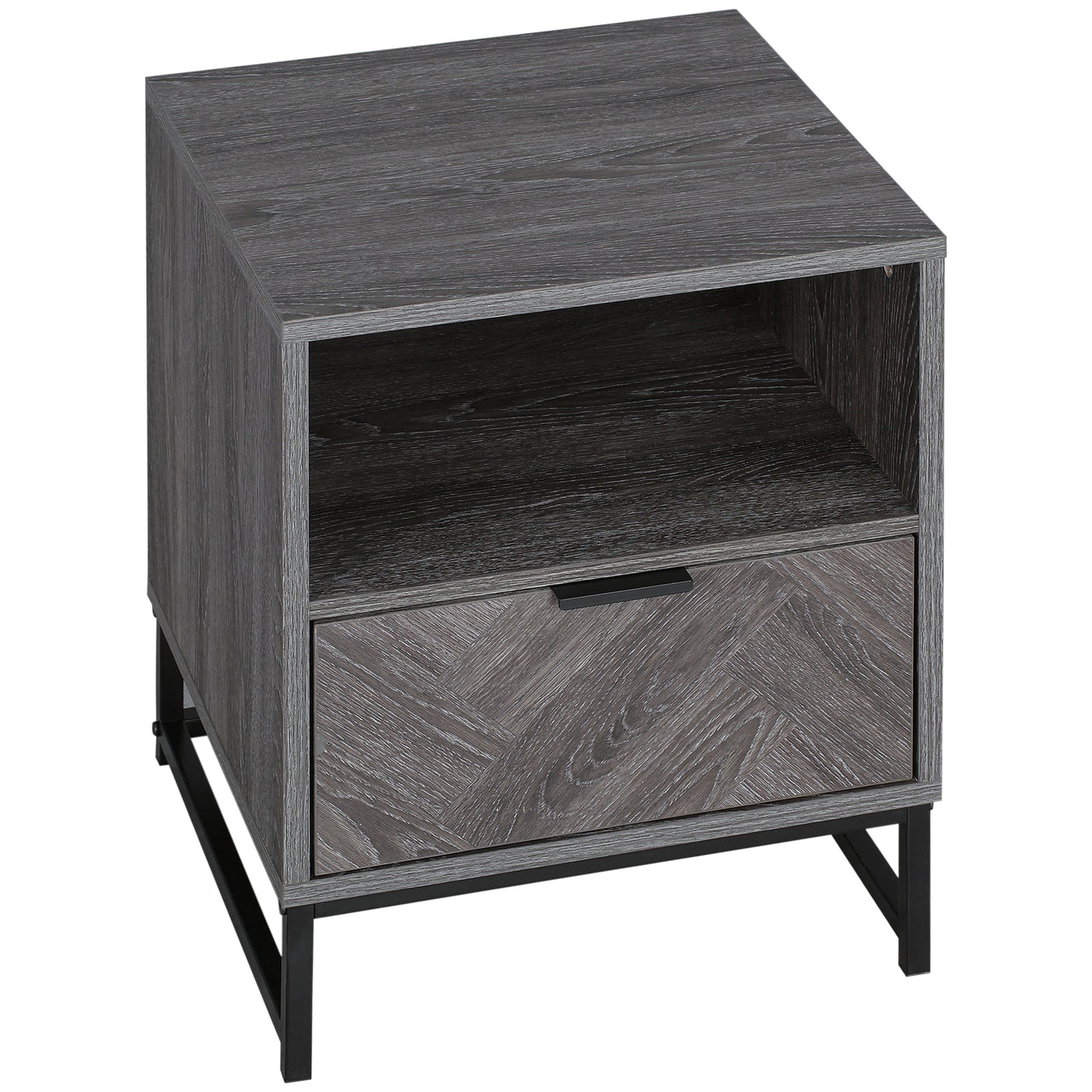 Bedside Table, Sofa Side Table Drawer And Shelf Living Room