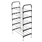 Multi Tiers Shoe Rack Organizer Stackable Space Saving Shoe Shelf | 5 | Black