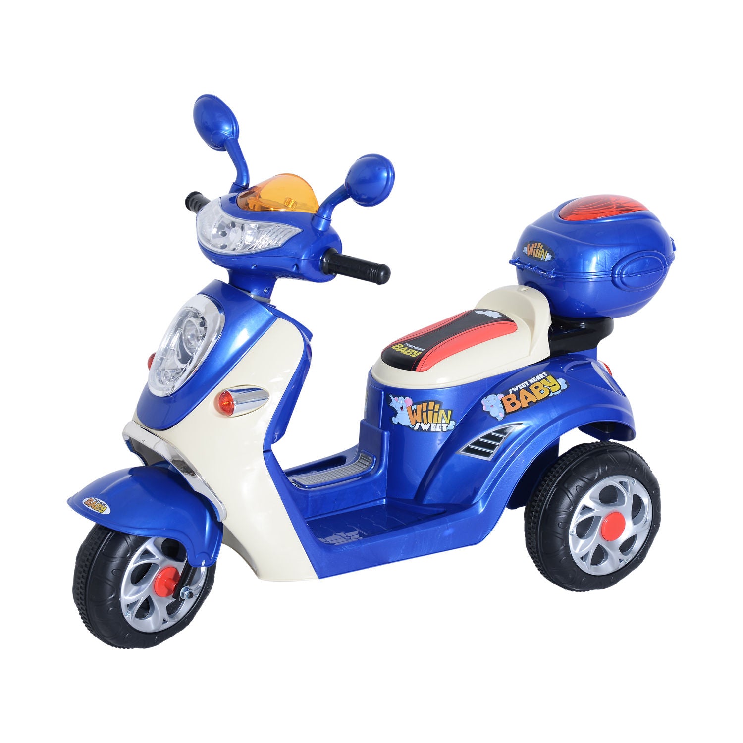Electric Ride On Toy Car Kids Motorbike Children Battery Tricycle 6v | Blue