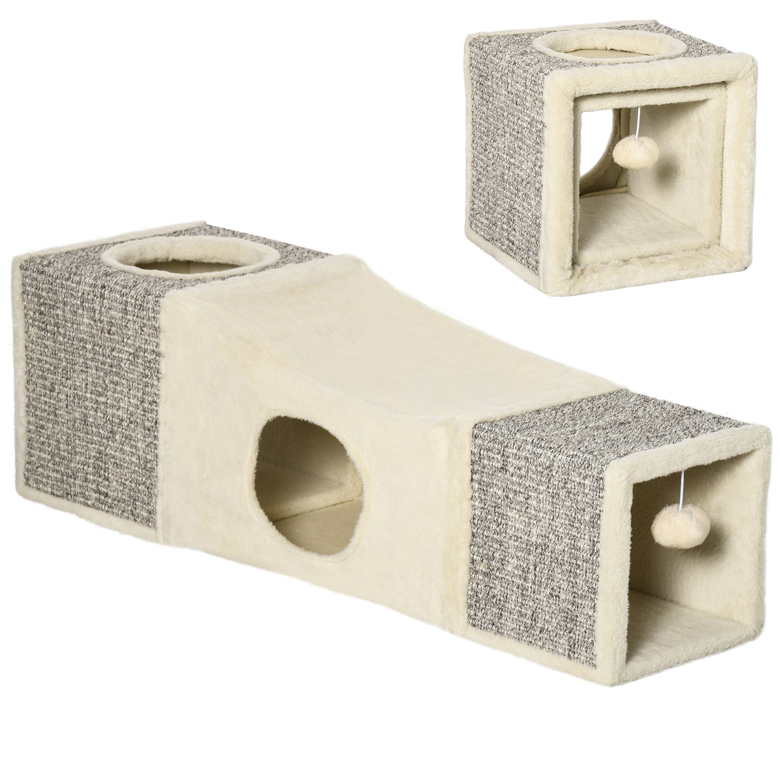 PawHut Cat Tunnel, Cat Play Tube For Indoor Kittens, Puppies, Rabbits
