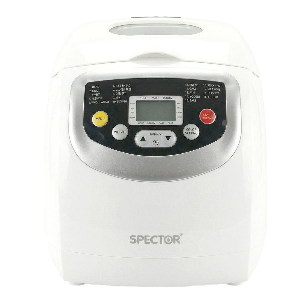 Spector Bread Maker 2lb Loaf Machine With 19 Programmer Timer 3 Crust Non-stick