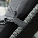 Set Of 2 Sun Lounger Cushions, Replacement Cushions | Dark Gray