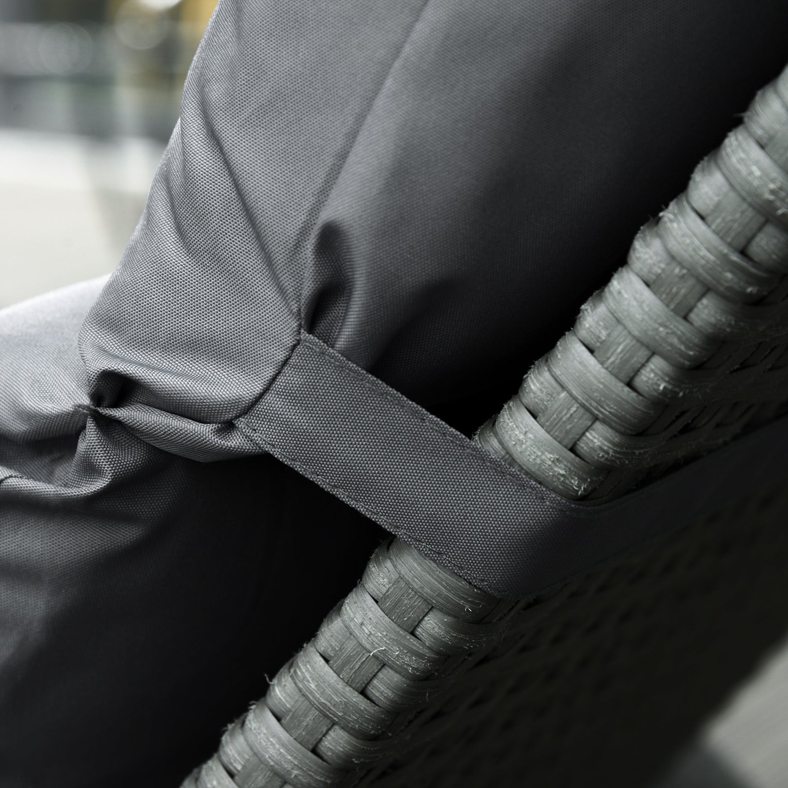 Set Of 2 Sun Lounger Cushions, Replacement Cushions | Dark Gray