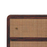 Chestnut Woven Chest, 3 Drawers, Woven Fronts, Brown
