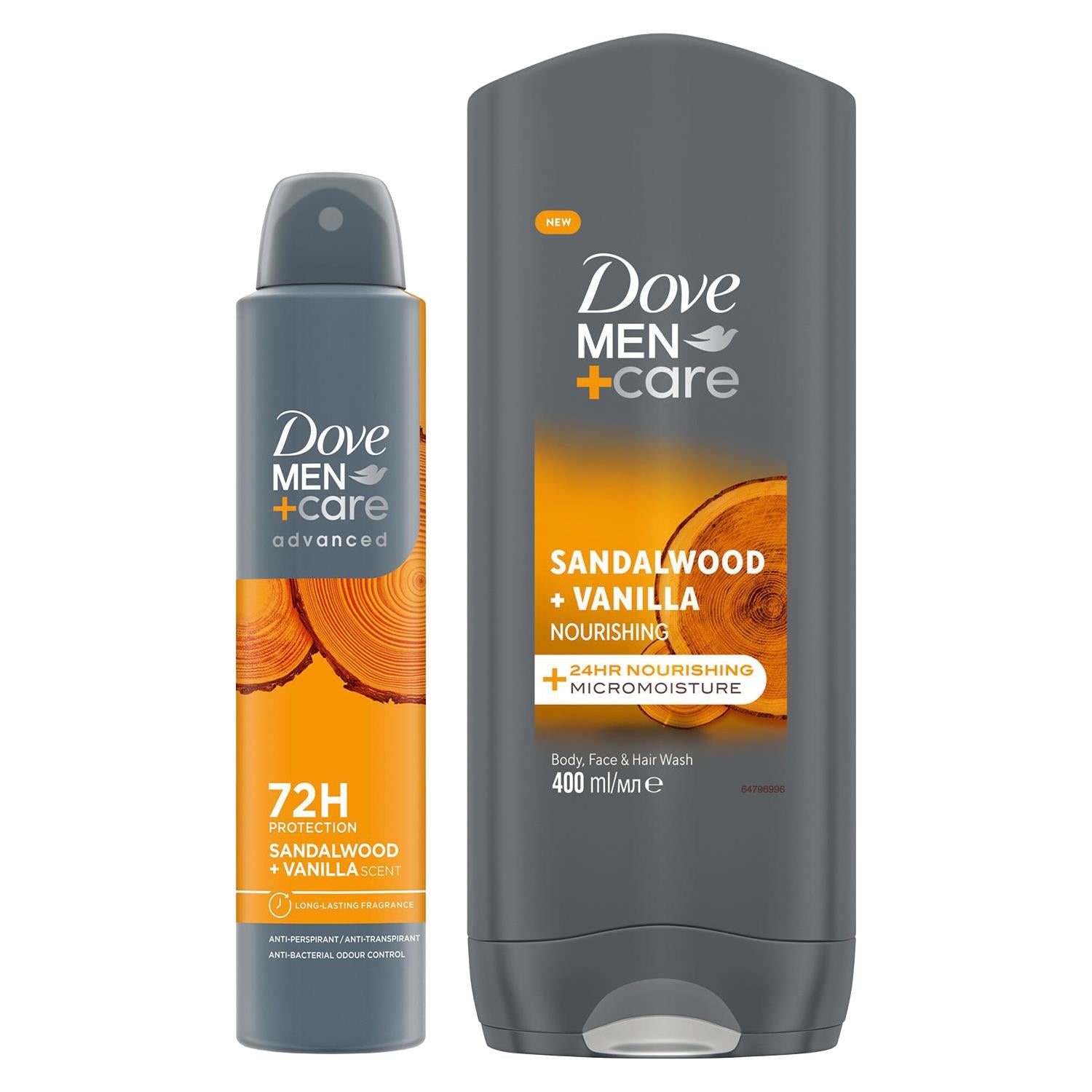 Sandalwood And Vanilla Bundle Deodorant Spray And Body Wash