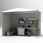 8 X 4 Ft Garden Storage Shed, Outdoor Metal Shed | Light Grey