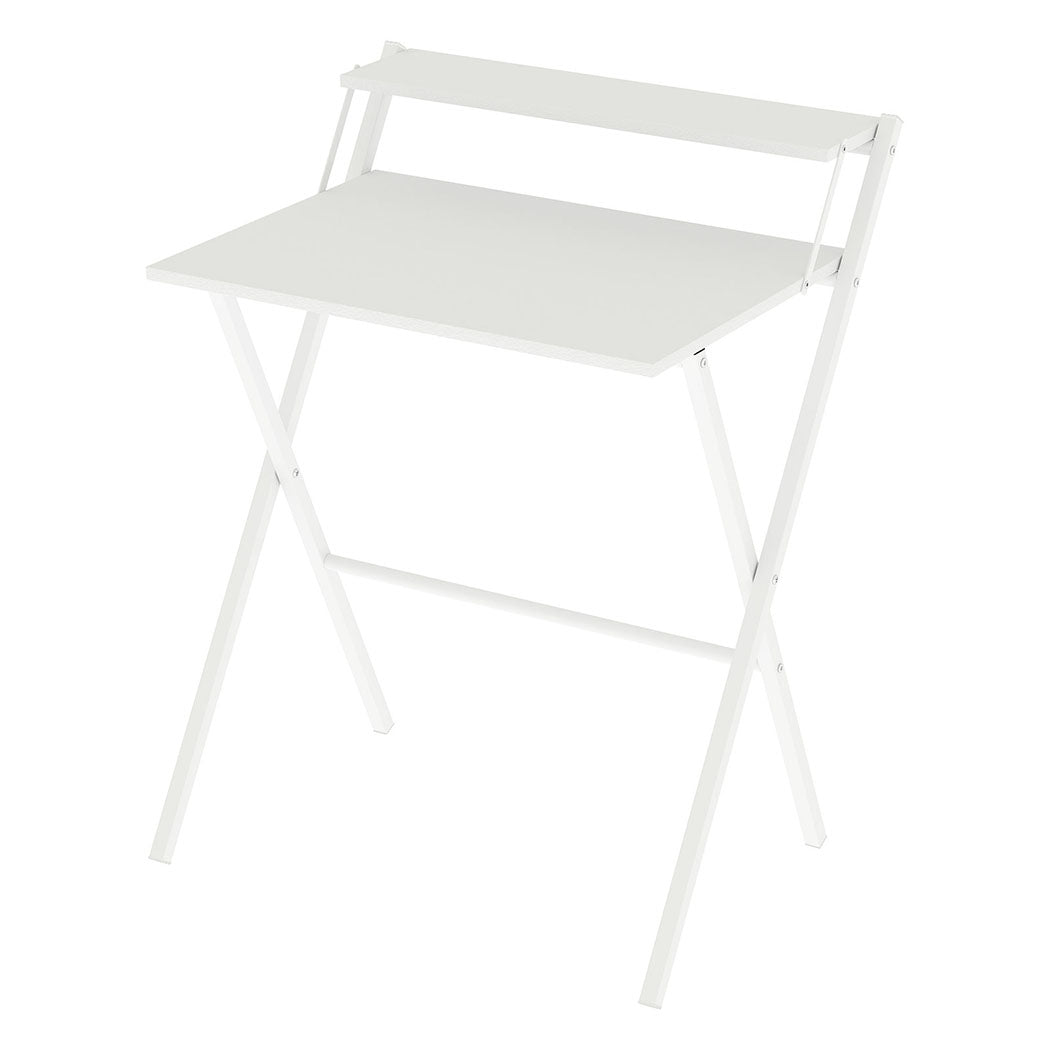 Levede Foldable Computer Desk Office Study Workstation With Monitor Shelf