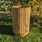 Wooden Potato Planter Barrel | 42cm x 42cm x 65cm | Brown