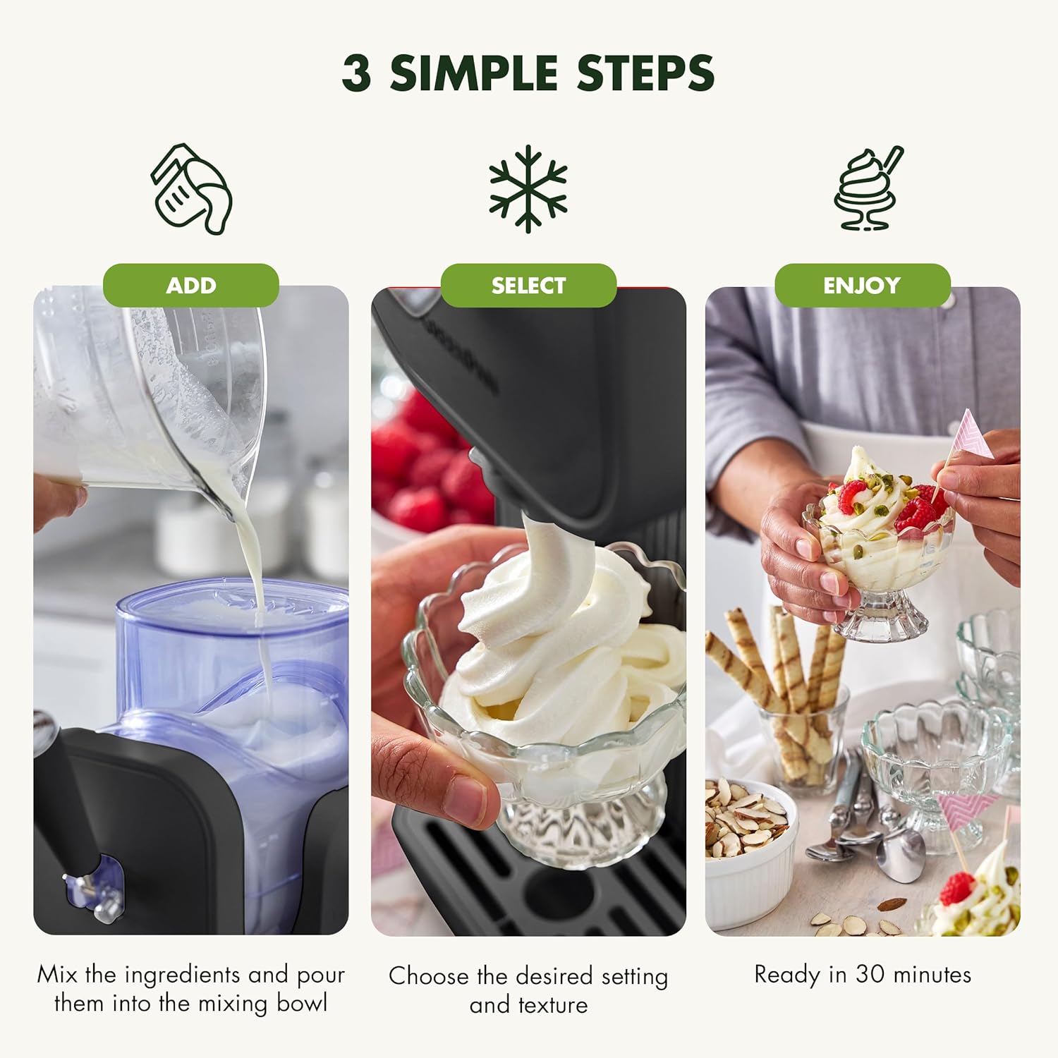 Frost Ice Cream Maker & Slushie Machine With Built-in Compressor | Grey
